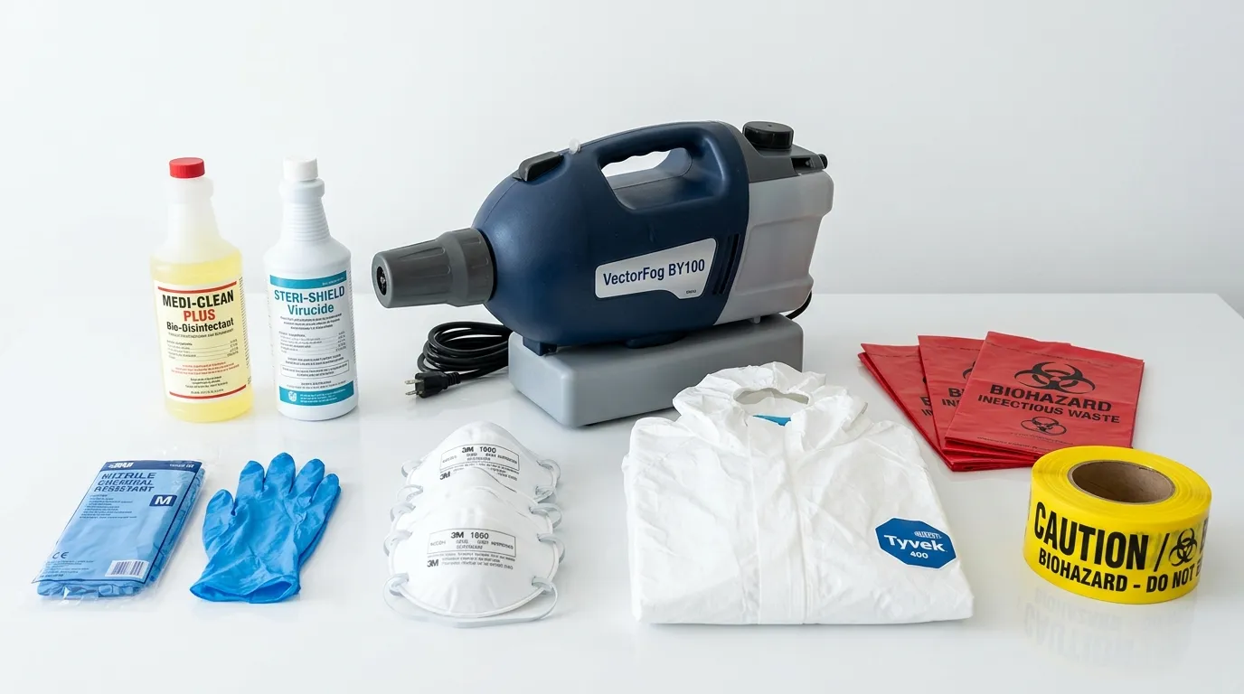 Professional biohazard remediation crew working in Orland Hills